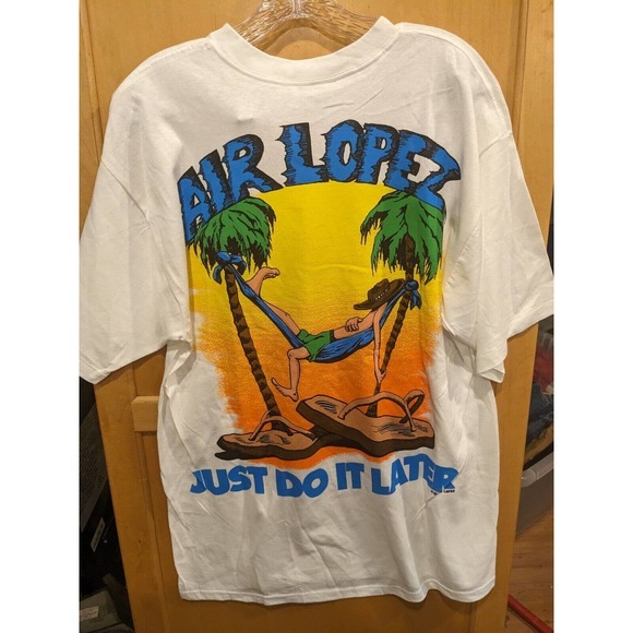 Air Lopez - Just Do It Later - Senor Lopez Vintage Single Mens T Shirt Large Nwt - Picture 5 of 5